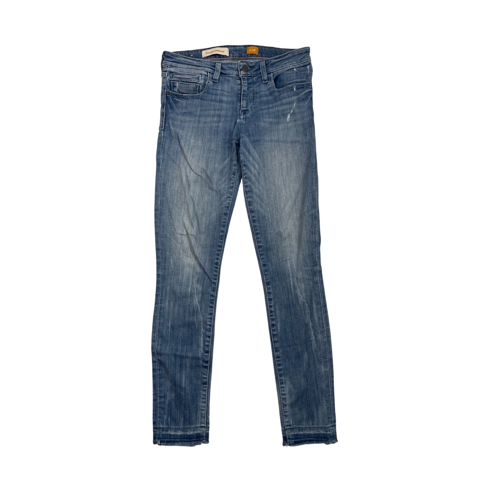 Pilcro and the Letterpress Womens Skinny Jeans Distressed Raw Hem Size‎ 28